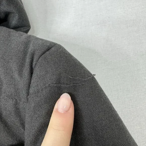 Nautica Womens Jacket Small Gray Quilted Puffer Hooded Packable Long Warm Snow - Picture 2 of 15